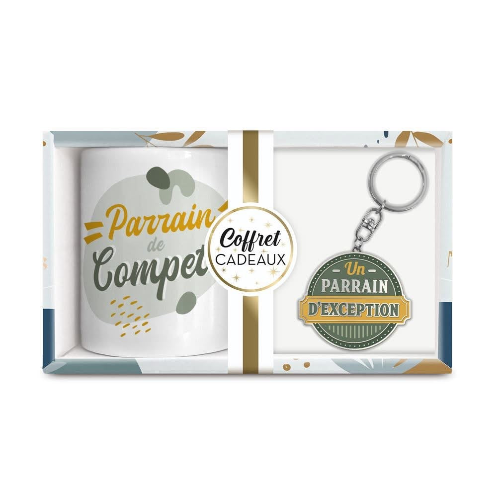 Coffret Mug Porte Cle "Parrain"