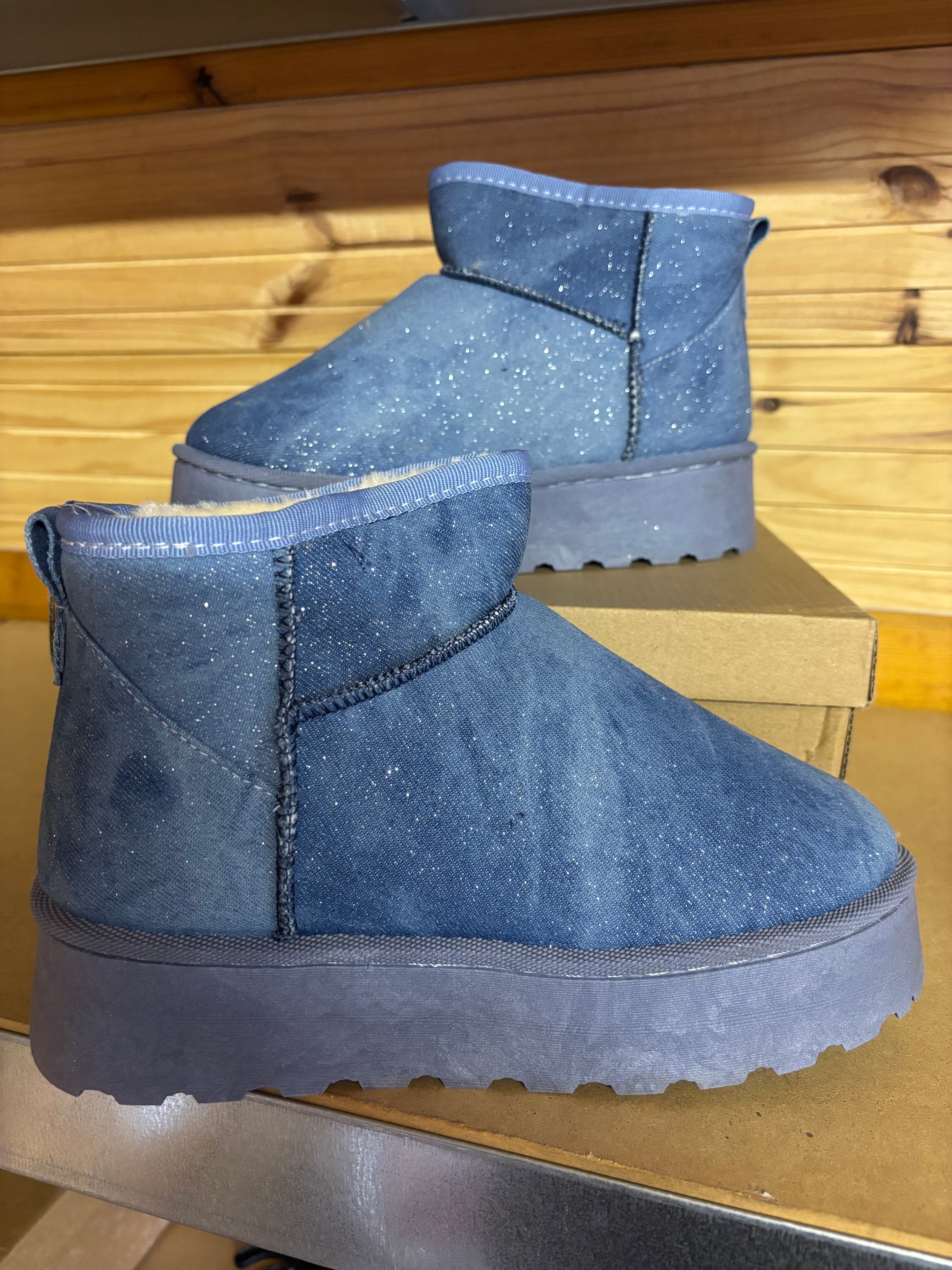 Bottines fourré pailletées