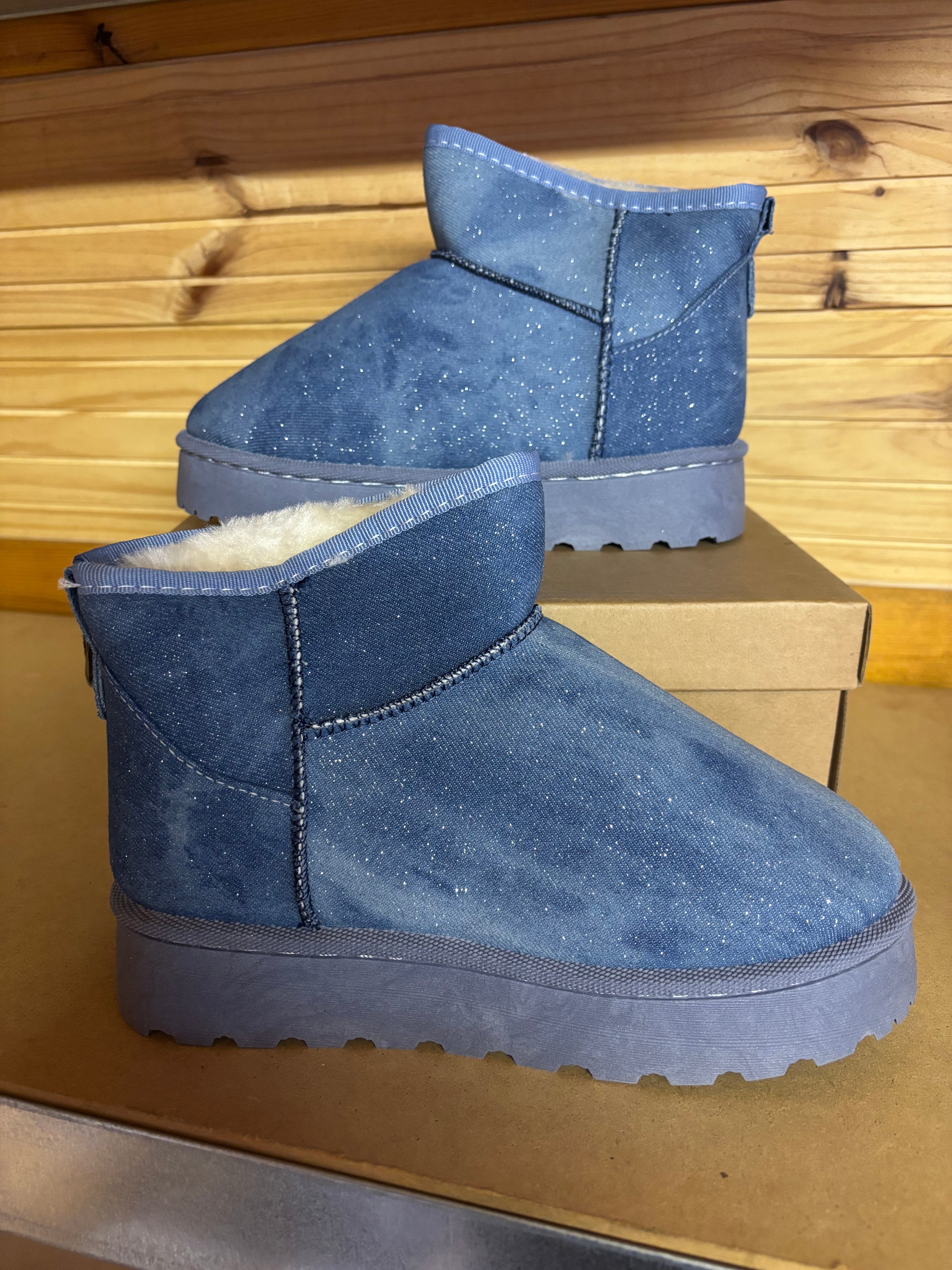 Bottines fourré pailletées